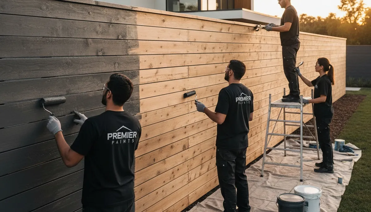 Professional fence painting with UV-resistant coatings in Las Vegas, NV desert sunlight