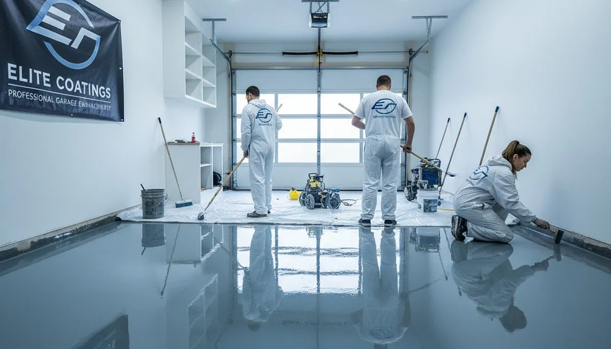 Epoxy garage floor coating in Las Vegas NV by Desert-Tough—durable, glossy finish for lasting protection