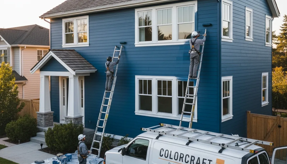 Professional siding painting in Las Vegas NV with UV-resistant coatings for lasting curb appeal